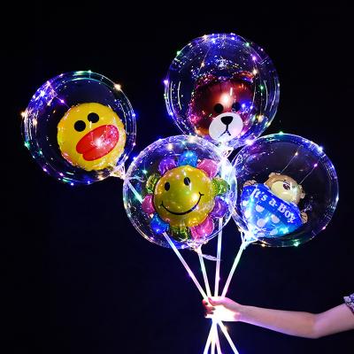 China Toy Promotional Light Flashing Balloon Led Bobo Inflatable Globo Lights Stick Multicolor Led Bobo Balloons Flashing Led for sale