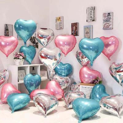 China 18 Inch Promotional Toy Heart Shape Foil Mylar Balloons Love Heart Foil Balloons For Bridal Shower Wedding Birthday Party Decorations for sale