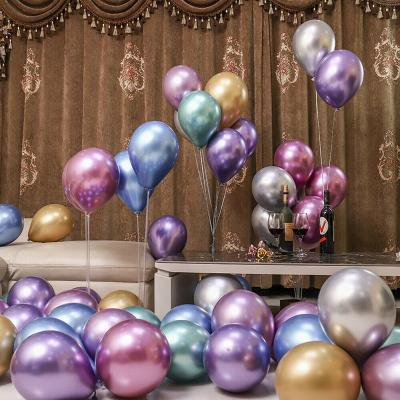 China Wholesale promotional toy balloon globos metallic metal pass out 12inch latex balloon metallic 100pcs chrome balloons for sale