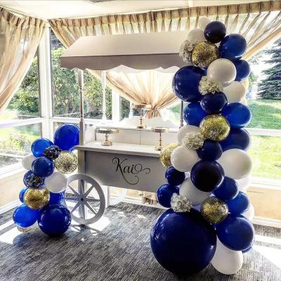 China Promotional Balloon Arch Kit Balloon Garland Navy Blue Toy Darken Blue Gold Kit For Birthday Party Decoration for sale