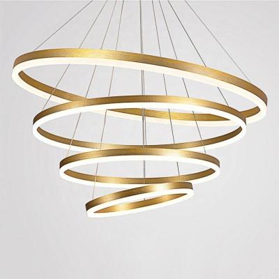 China Modern Modern design new hanging ceiling decorative chandelier energy-saving home circular LED chandelier for sale