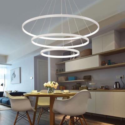 China Modern 2022 Modern simple decoration round hotel family bedroom golden lamp ceiling luxury Led chandelier for sale