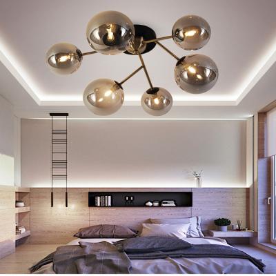 China Modern bubble glass pendant light Hot Sell Modern Ceiling Lamp with Glass Ball G9 Lighting Source Ceiling lamp for sale