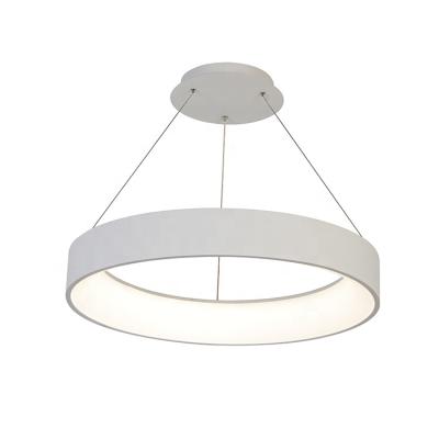 China Modern Minimalist Acrylic Chandelier Restaurant Dining Led Circular Pendant Light for sale