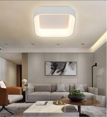 China Hot Sale Modern Guzhen 25W Matt White LED Pendant Light Aluminum Square Led Ceiling Light for sale