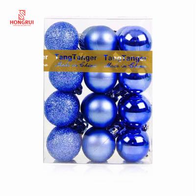 China 2021 Chirstmas Decor Custom Amazon Hot Sale Christmas Ball Paper Box Set Shiny Frosted Christmas Ball Tree Hanging Decoration for sale