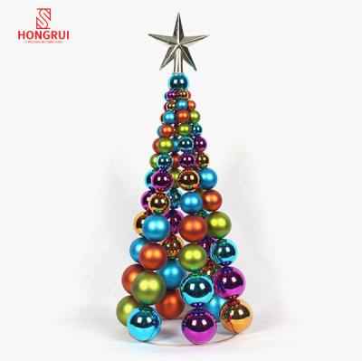 China Newest Chirstmas Decor Christmas Decoration Supplier Hot Sale LED Christmas Ball Ornament Table Top Decorative Shatterproof Shatterproof Tree for sale