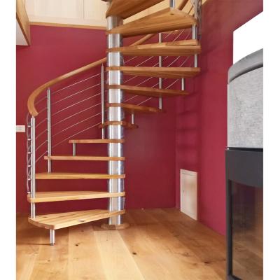 China Wooden Spiral Staircase Modern Indoor Steel Prefab Spiral Staircase for sale