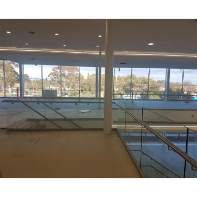 China Modern U Channel Glass Railing / Aluminum Stainless Steel Balcony Railing for sale