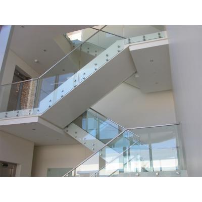 China Modern Frameless Glass Balustrade Glass Fence System Modern Standoff Glass Balustrade for sale