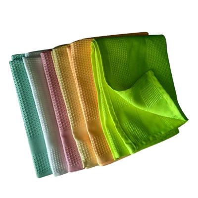 China Eco-friendly Kitchen Cleaning Cloths Set Wine Cloth Kitchen Tea Towel Waffle Weave Glass Clean Kitchen Towels for sale