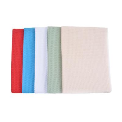 China QUICK DRY Microfiber Waffle Weave Golf Towel Car Washing Dry Towel Waffle Tea Towel for sale