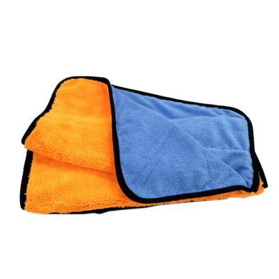 China Super Soft Lint Free Coral Fleece Plush 600 Gsm Microfiber Microfiber Car Towel QUICK DRY Car Cleaning Towel for sale