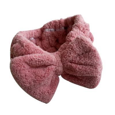 China Hot Sale QUICK DRY Extra-i Soft Absorbent Microfiber Bowtie Women Beauty Hair Band for sale