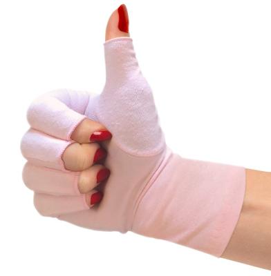 China Fingerless Pink Household Work Compression Gloves Cotton Gloves Manicure Gloves for sale