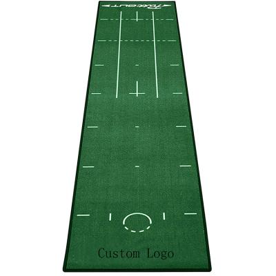 China Indoor Putting Green Training , High Quality Custom Printing Mat Golf Putter Mat for sale