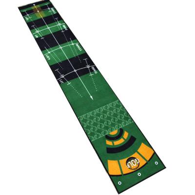 China Portable High Quality Custom Printing Mat Golf Training Putting Mat With Stand for sale