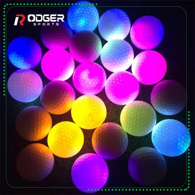 China Colorful Golf Night Game Bulk Led Balls Light Night Glowing Flashing Golf Ball for sale