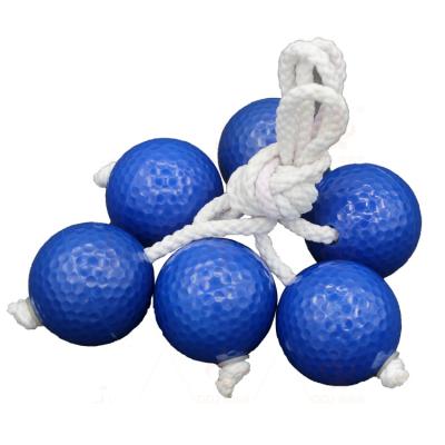 China Outdoor Practice Double Layer Golf Balls Ladder Throwing Ball Outdoor Game Ladder Bulk Colorful Balls With Rope for sale