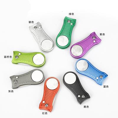 China High quality durable metal witchblade golf divot tool with magnetic ball marker for sale