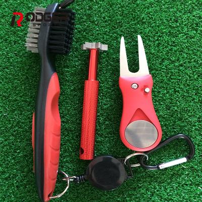 China Durable Golf Club Cleaning Set with Digging Tool and Golf Brush for sale