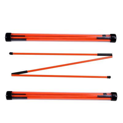 China Foldable 3 Sections Golf Training Aid Set Pro Alignment Stick With PVC Tube for sale