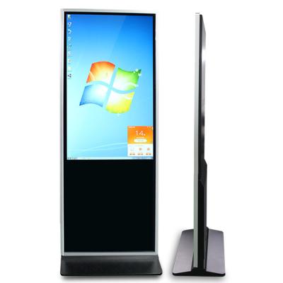 China Stand alone Finger Thick 55 Inch Super Slim LCD Display Advertising Player Digital Signage Totem for sale