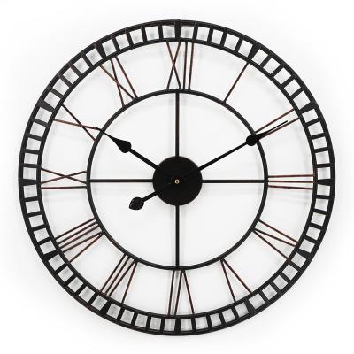 China Antique Style Wall Home Decor Decorated Mute Wall Clock For Living Room Wall Clock for sale