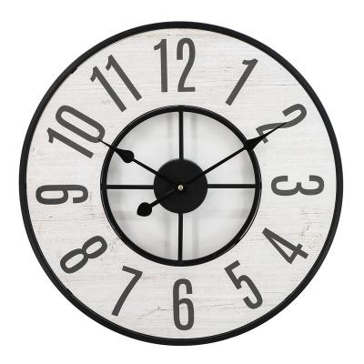 China Antique Style 60cm Metal and MDF Wall Clock for sale