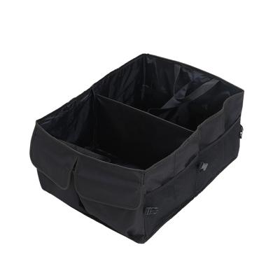 China Oxford Cloth Car Cargo Storage Box Multi Compartments Collapsible Waterproof Foldable Waterproof Trunk Organizer for sale