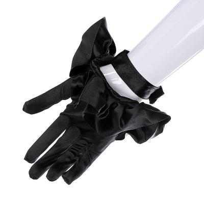 China Manufacturer Supply Halloween Dancing Classic Party Black Gloves for sale