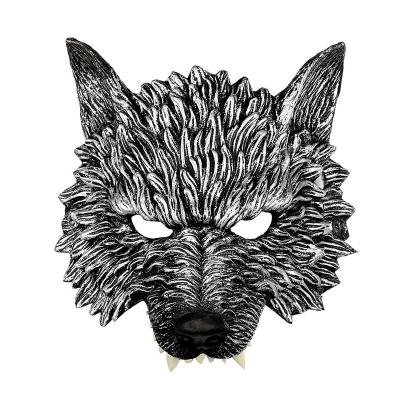 China Manufacturer Supply Halloween Pu Comfortable Wolf Half Face Mask Foam for sale