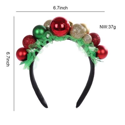 China Eco-friendly Manufacturer Supply Christmas Ball Ornament Headband for sale