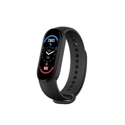 China MP3 playback 2021 M6 sport fitness smart watch band with heart rate blood pressure monitor BT call M6 smart bands for sale