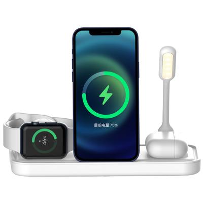 China 2021 New Smart Watch Fast Wireless Charger 10W Support Qi Certified 3 in 1 Smartphone Wireless Charging for sale