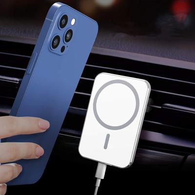 China Dropshipping Mobile Phone Wireless Smart Magnet Certification Factory Smart Mobile Phone Charger 15W Qi Magnetic Car Holder for sale