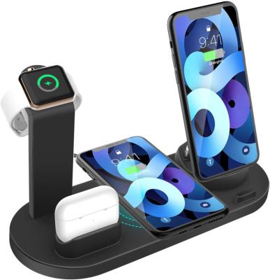 China 2021 New Arrival of Smart Watch 6 IN 1 Universal QI Wireless Charger Support 4 in 1Wireless Charger for sale