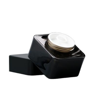 China Luxury black eye cream jar 15g, 30g, 50g plastic jar for sale