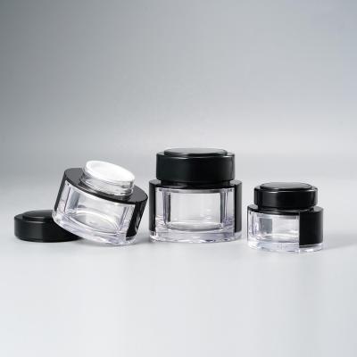 China Gold Plastic Paste PETG Jar For Cosmetic Packaging With 15g/30g/50g for sale