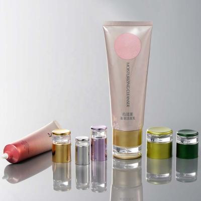 China Canton Factory Price Cream Packing Plastic Cosmetic Tubes With Silver Cap Cosmetic Packaging for sale