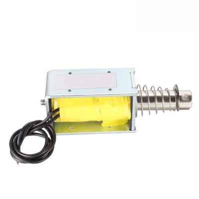 China Open Frame Linear Motion Push Pull Solenoid Electromagnet DC12V 24V for sale