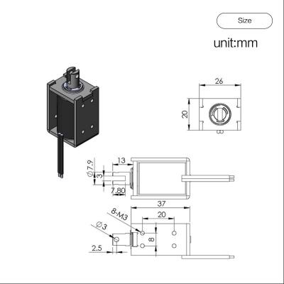 Cina solenoide elettrico in opposizione lineare del solenoide 0837 di piccolo impulso di CC 6v 12v 24v 10N 5w 10w del colpo di 8Mm in vendita