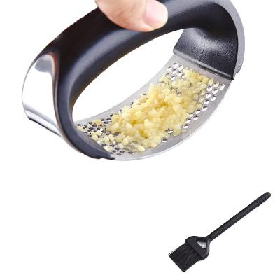 China New Viable Spot Stainless Steel Garlic Press Garlic Press Household Garlic Crusher Household Handheld Garlic Crusher Kitchen Tools for sale