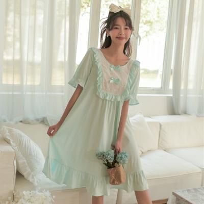 China New Summer Cotton QUICK DRY Nightgown Women's Soft Sleepwear Shorts Nightg for sale