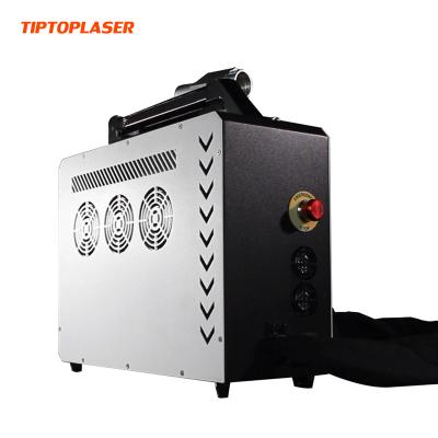 China PVC Jinan TIPTIPLASER 50W 100W Fiber Laser Machine Metal Rust Clean Cleaning For Outdoor Cleaning Work With 2d Laser Light Head for sale