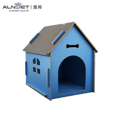 China Sustainable Colorful Indoor Outdoor Wooden Durable Pet House Folding Dog Kennel Furniture for sale