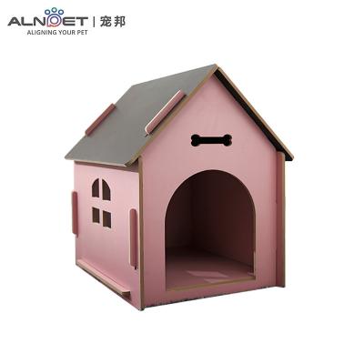 China Sustainable Wooden Indoor Mini Foldable Dog House for sale