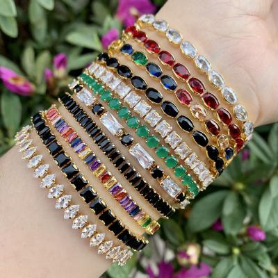 China BD-B1753 BOHEMIA Bracelet Multi Color Hot Selling Crystal Charm Pave Bracelet Micro CZ To Pave Bracelet Jewelry for sale