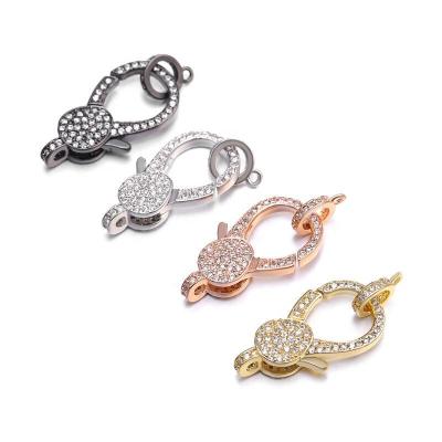 China Dating\Party Lobster Clasp Jewelry\Prom\Birthday\Shopping BD-A006 19*22mm CZ,Zircon Micro Pave Charm,Plate CZ Necklace Chain Component for sale