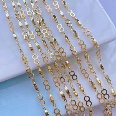 China BD-L914 NEW top quality 18K gold plated 8 shape charms jewelry chains for men women jewelry making diy accessories for sale